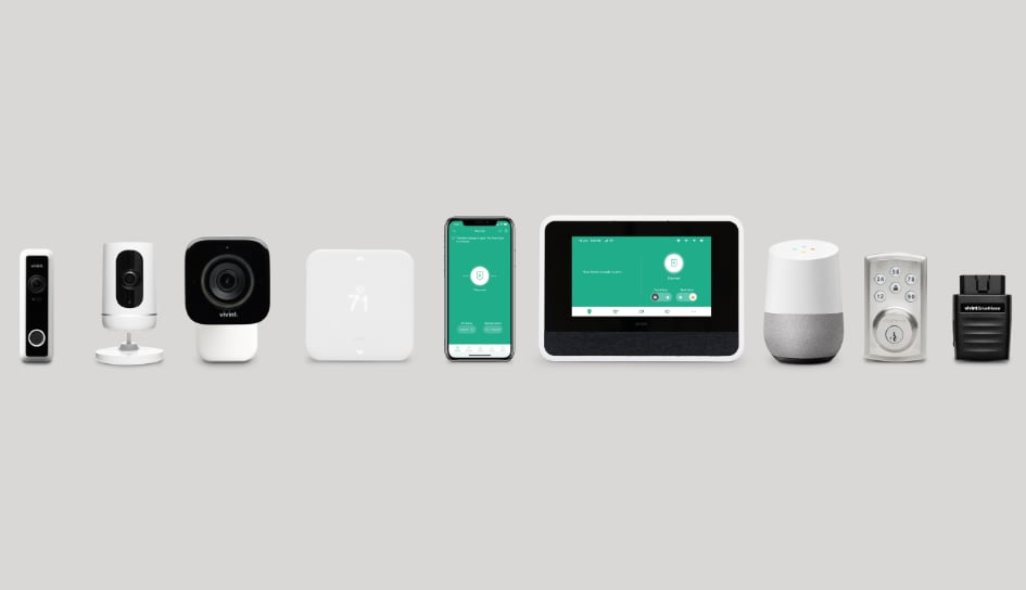 Vivint home security product line in Burlington